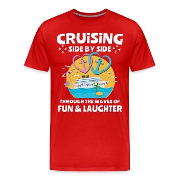 Kreuzfahrt Paar Seereise Kreuzfahrtschiff - Männer Premium Bio T-Shirt - Rot - Vorne - Damien (186cm)