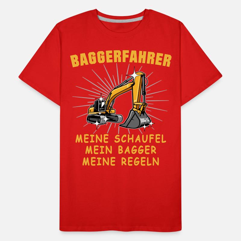 Bagger Baggerfahrer Baggern Männer Premium Bio T-Shirt