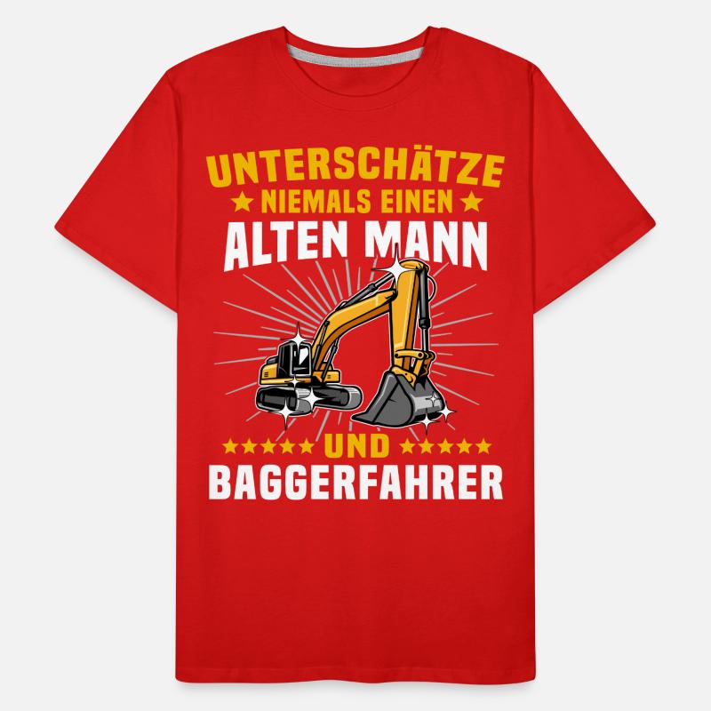 Bagger Baggerfahrer Baggern Männer Premium Bio T-Shirt