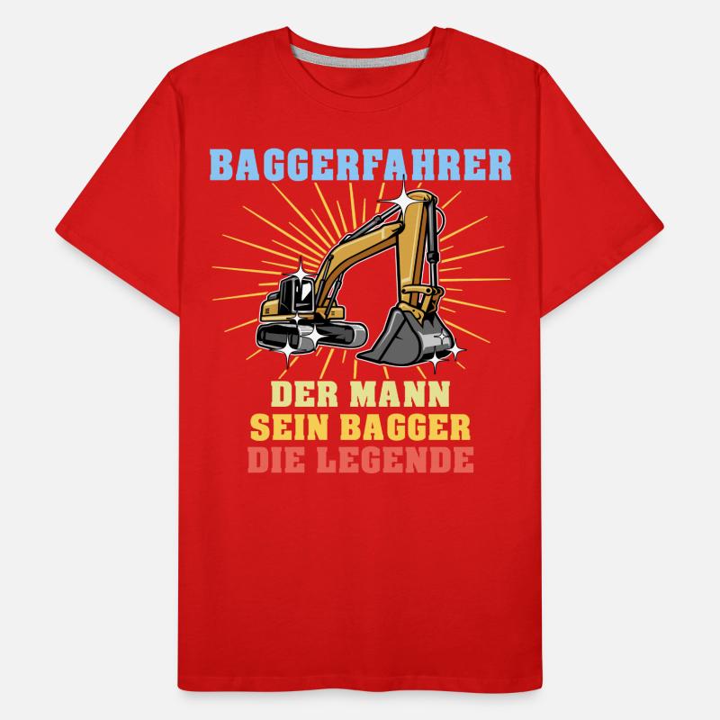 Bagger Baggerfahrer Baggern Männer Premium Bio T-Shirt