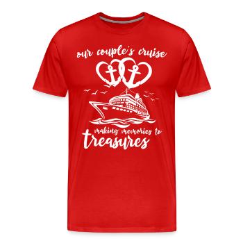 Croisière familiale - T-shirt bio Premium Homme - rouge - Devant - Damien (186cm)