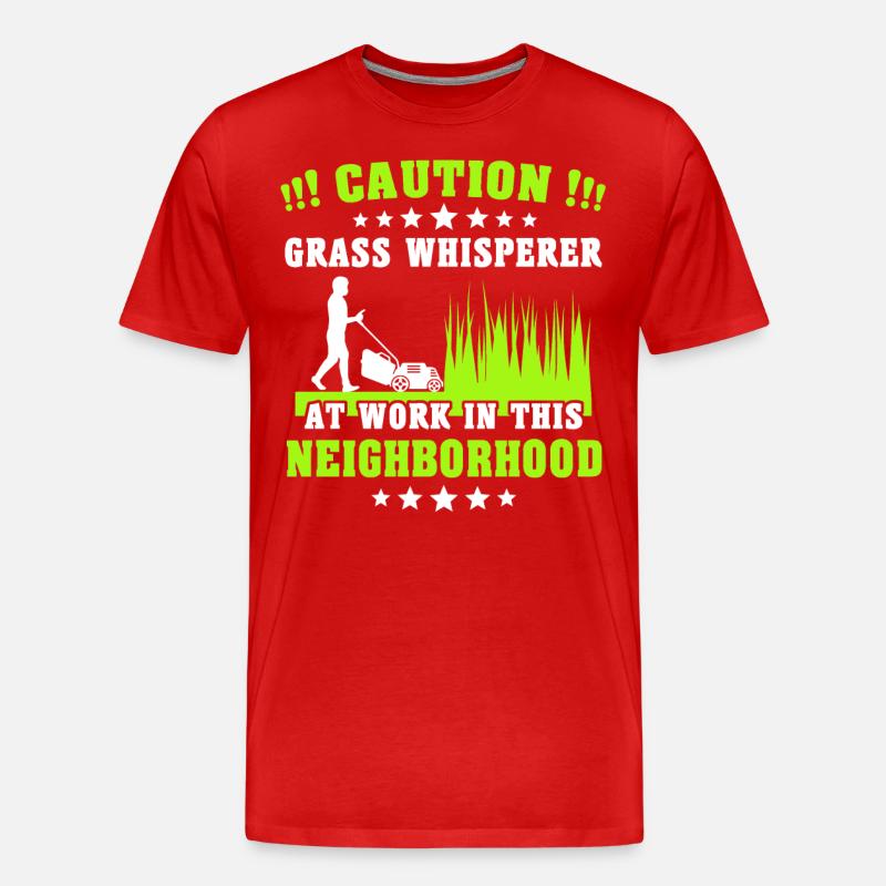 Rasenmäher Rasen Flüsterer - Männer Premium Bio T-Shirt - Rot