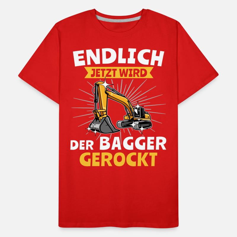 Bagger Baggerfahrer Männer Premium Bio T-Shirt