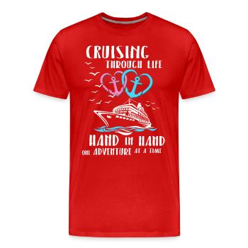 Partenaire de croisière - T-shirt bio Premium Homme - rouge - Devant - Damien (186cm)