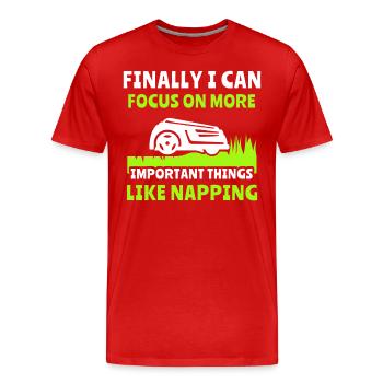 Tondeuse robot Robot tondeuse - T-shirt bio Premium Homme - rouge - Devant - Damien (186cm)