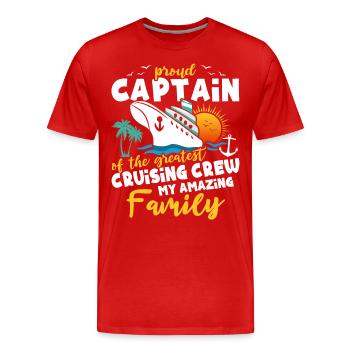 Cruise - Men's Premium Organic T-Shirt - red - Front - Damien (186cm)