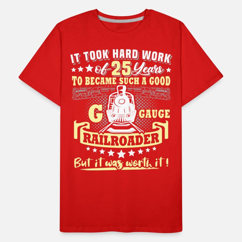 Gartenbahn 25. Geburtstag Garten Eisenbahn Spur G Männer Premium Bio T-Shirt