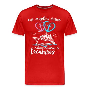 Cruise Couple - Men's Premium Organic T-Shirt - red - Front - Damien (186cm)