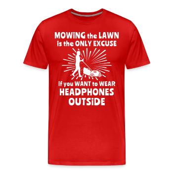 Tondeuse - T-shirt bio Premium Homme - rouge - Devant - Damien (186cm)