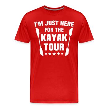 Kayaking Kayaker Kayak - Men's Premium Organic T-Shirt - red - Front - Damien (186cm)