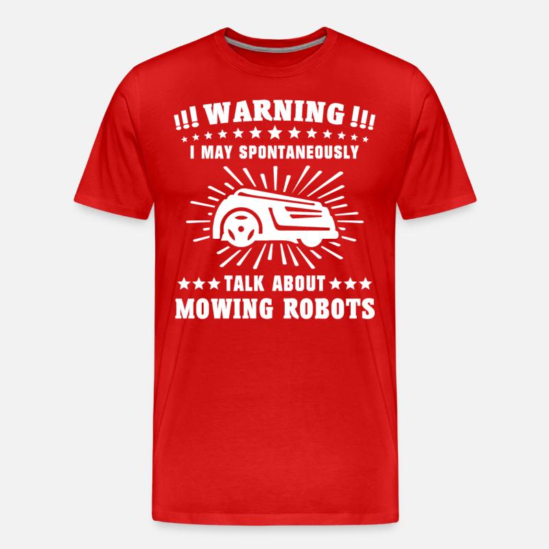 Mähroboter - Männer Premium Bio T-Shirt - Rot