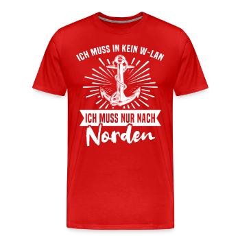 Norden Sprüche Nordener Spruch - Männer Premium Bio T-Shirt - Rot - Vorne - Damien (186cm)