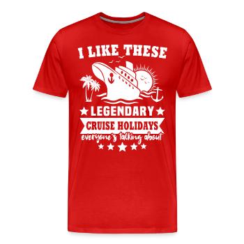 Vacances en croisière - T-shirt bio Premium Homme - rouge - Devant - Damien (186cm)