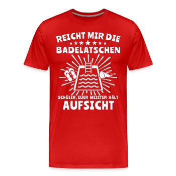 Bademeister - Männer Premium Bio T-Shirt - Rot - Vorne - Damien (186cm)