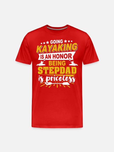 Kayak Stepdad Kayaking - Men's Premium Organic T-Shirt - red