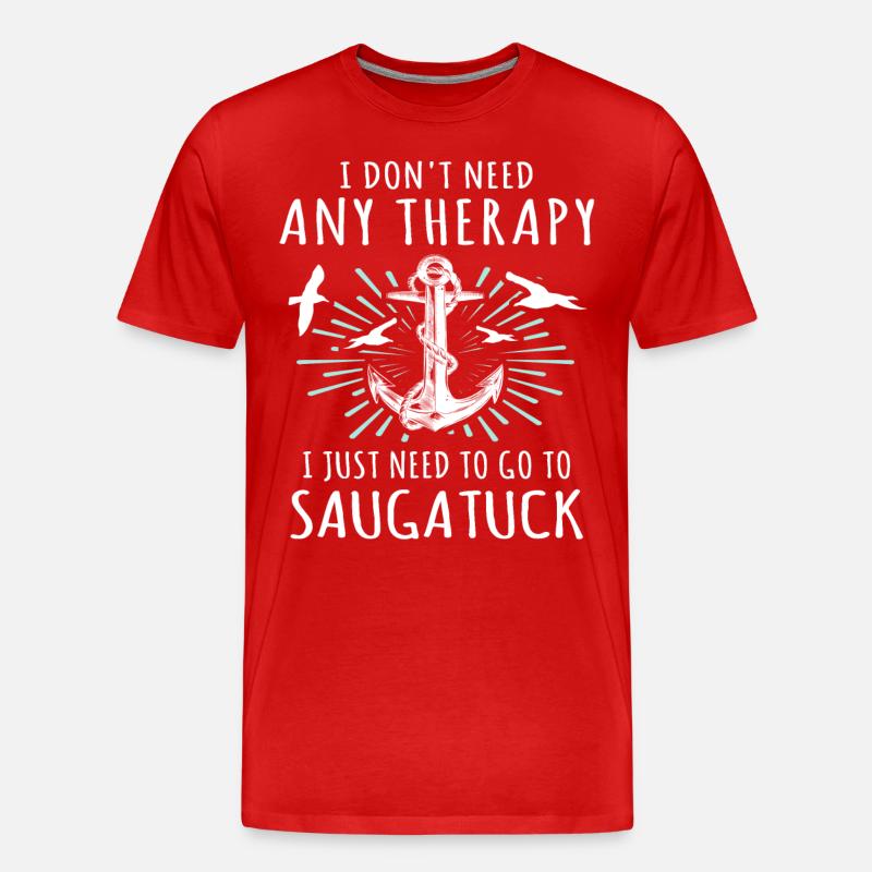 Saugatuck souvenir - Männer Premium Bio T-Shirt - Rot