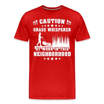 Tondeuse - T-shirt bio Premium Homme - rouge - Devant - Damien (186cm)