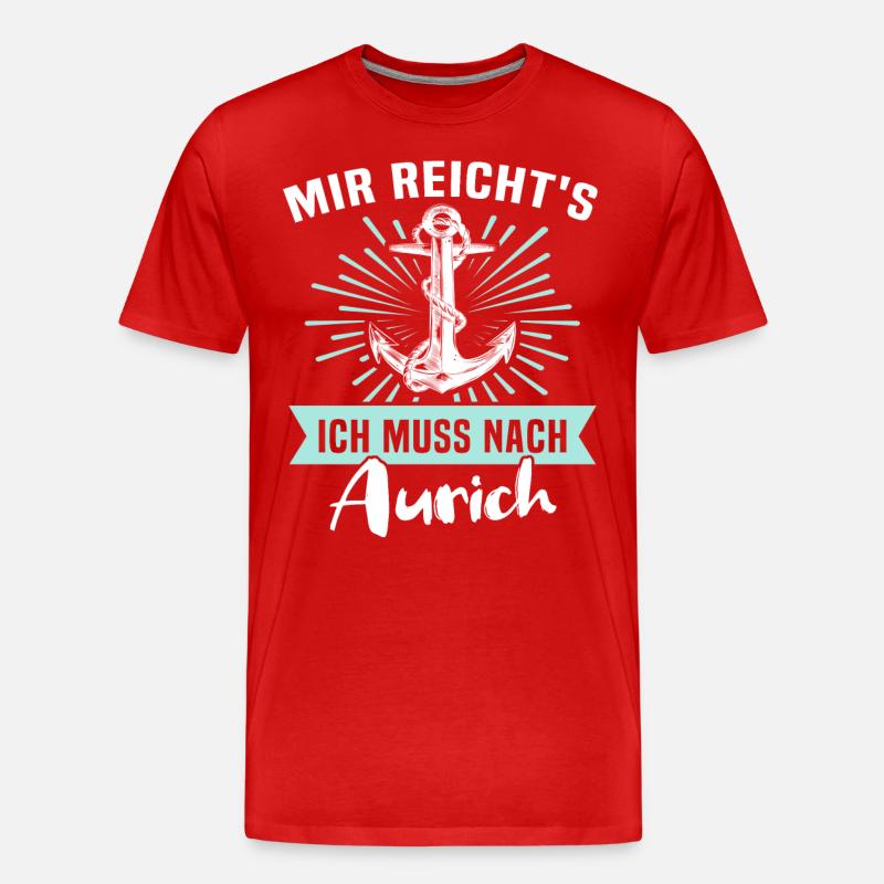 Aurich Sprüche - Männer Premium Bio T-Shirt - Rot
