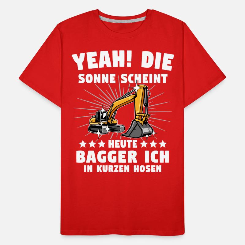Baggerführer Baggerfahrer Männer Premium Bio T-Shirt