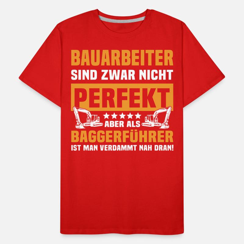 Baggerführer Bagger Männer Premium Bio T-Shirt