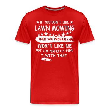 Tondeuse - T-shirt bio Premium Homme - rouge - Devant - Damien (186cm)