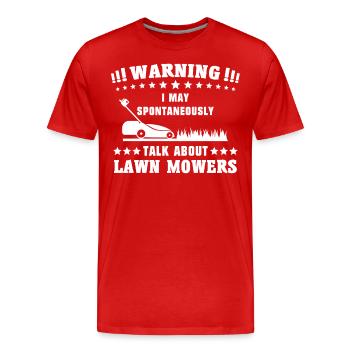Tondeuse - T-shirt bio Premium Homme - rouge - Devant - Damien (186cm)