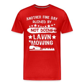 Tondeuse - T-shirt bio Premium Homme - rouge - Devant - Damien (186cm)