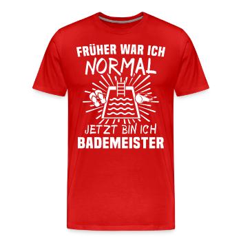 Bademeister - Männer Premium Bio T-Shirt - Rot - Vorne - Damien (186cm)