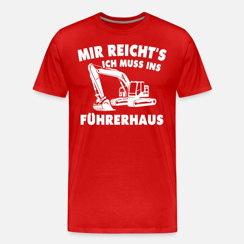 Baggerführer Geschenk - Männer Premium Bio T-Shirt - Rot