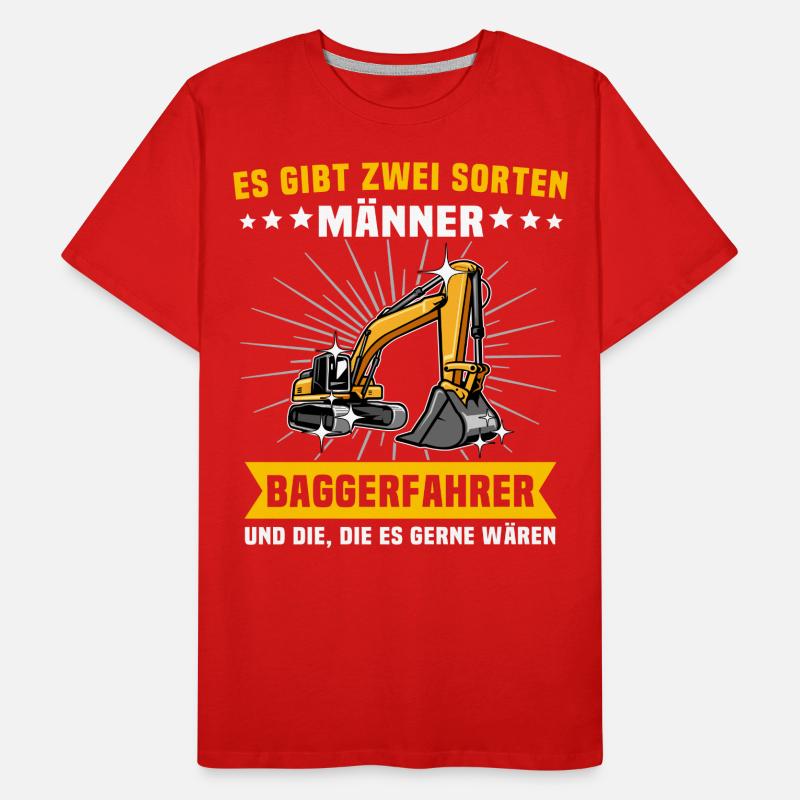 Baggerfuehrer Baggerfahrer Männer Premium Bio T-Shirt