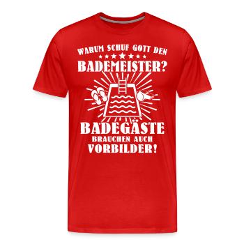 Bademeister - Männer Premium Bio T-Shirt - Rot - Vorne - Damien (186cm)