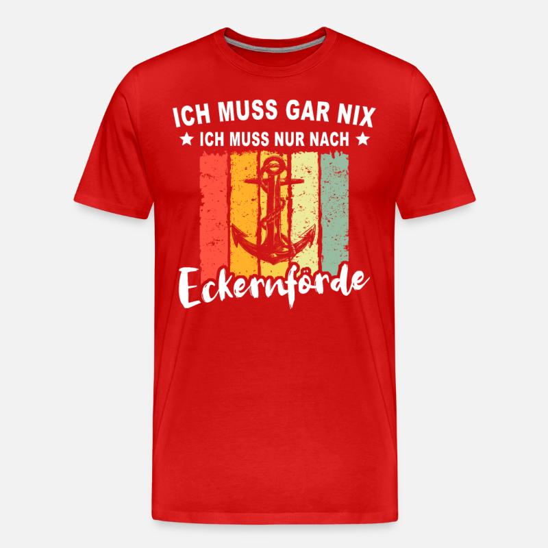 Eckernförde Eckernförder Spruch - Männer Premium Bio T-Shirt - Rot