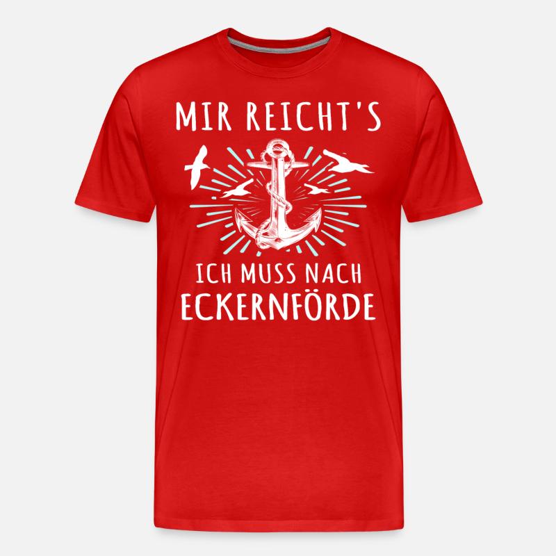 Eckernförde Eckernförder - Männer Premium Bio T-Shirt - Rot