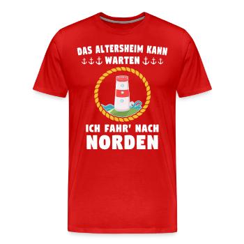 Norden Sprüche Nordener Spruch - Männer Premium Bio T-Shirt - Rot - Vorne - Damien (186cm)