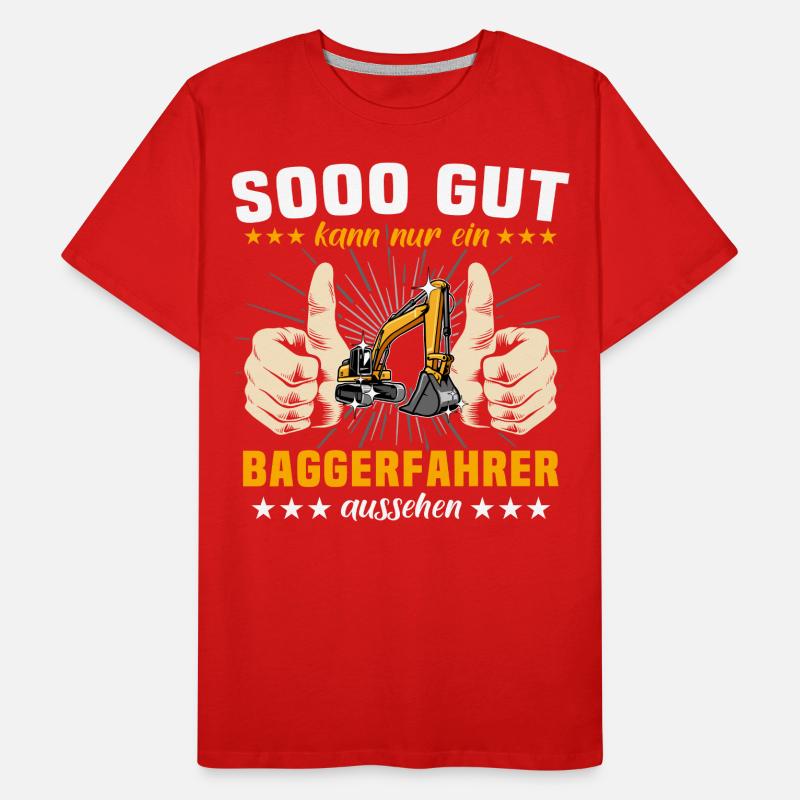 Baggerfuehrer Baggerfahrer Männer Premium Bio T-Shirt