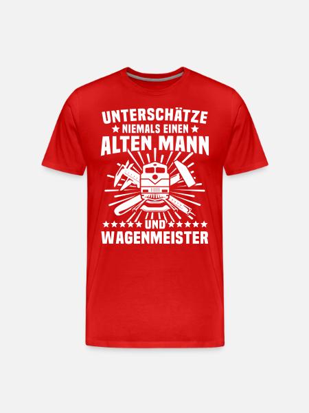 Wagenmeister - Männer Premium Bio T-Shirt - Rot