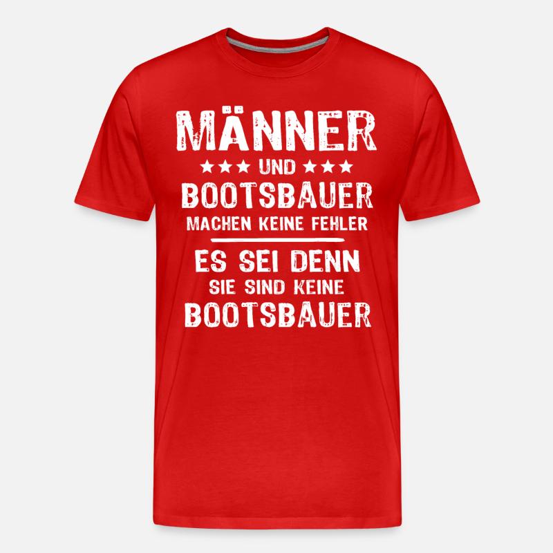 Bootsbauer - Männer Premium Bio T-Shirt - Rot