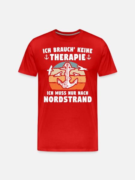 Nordstrand Sprüche - Männer Premium Bio T-Shirt - Rot