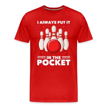 Boule de bowling - T-shirt bio Premium Homme - rouge - Devant - Damien (186cm)