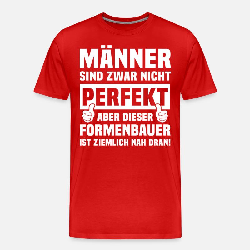 Formenbauer - Männer Premium Bio T-Shirt - Rot