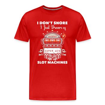 Casino - T-shirt bio Premium Homme - rouge - Devant - Damien (186cm)