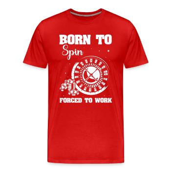 Casino - T-shirt bio Premium Homme - rouge - Devant - Damien (186cm)