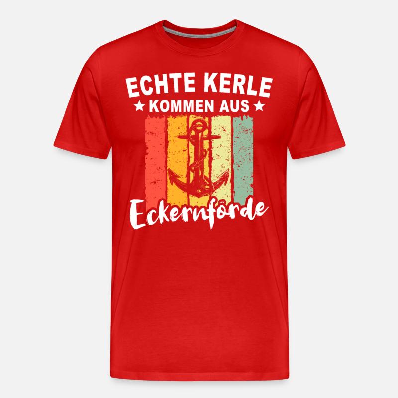 Eckernförde Sprüche - Männer Premium Bio T-Shirt - Rot