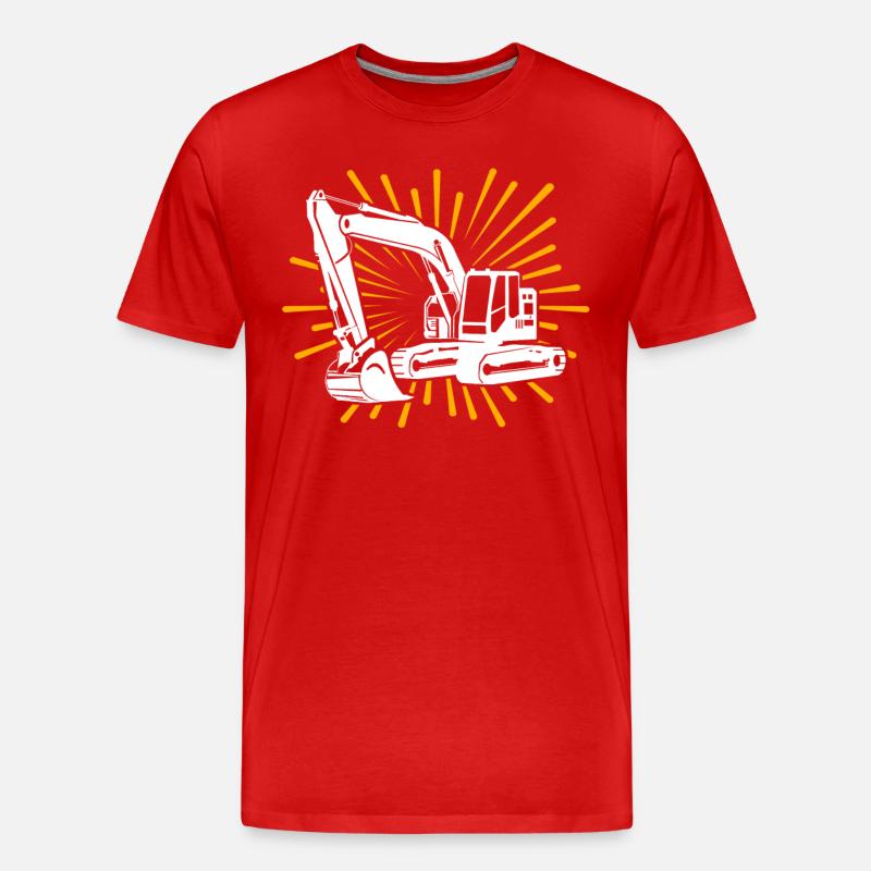 Bagger - Männer Premium Bio T-Shirt - Rot