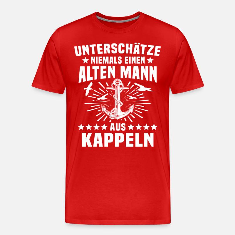 Kappeln - Männer Premium Bio T-Shirt - Rot
