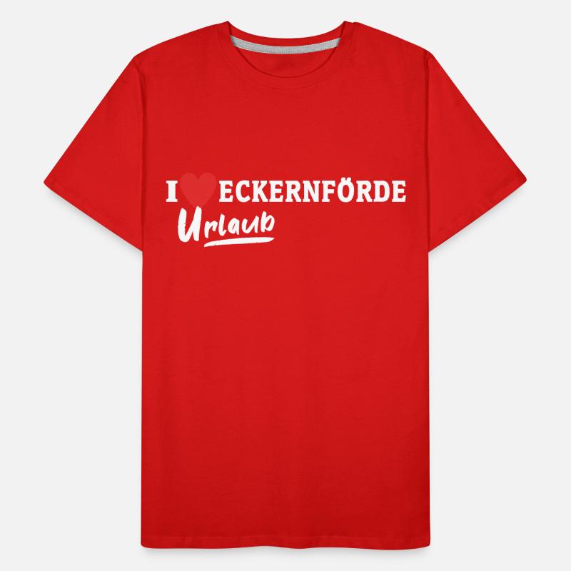 I Love Eckernförde Liebe Eckernförder Männer Premium Bio T-Shirt
