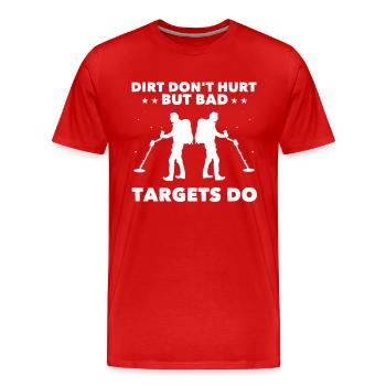 Chasseurs de trésors de pêcheurs de terre - T-shirt bio Premium Homme - rouge - Devant - Damien (186cm)