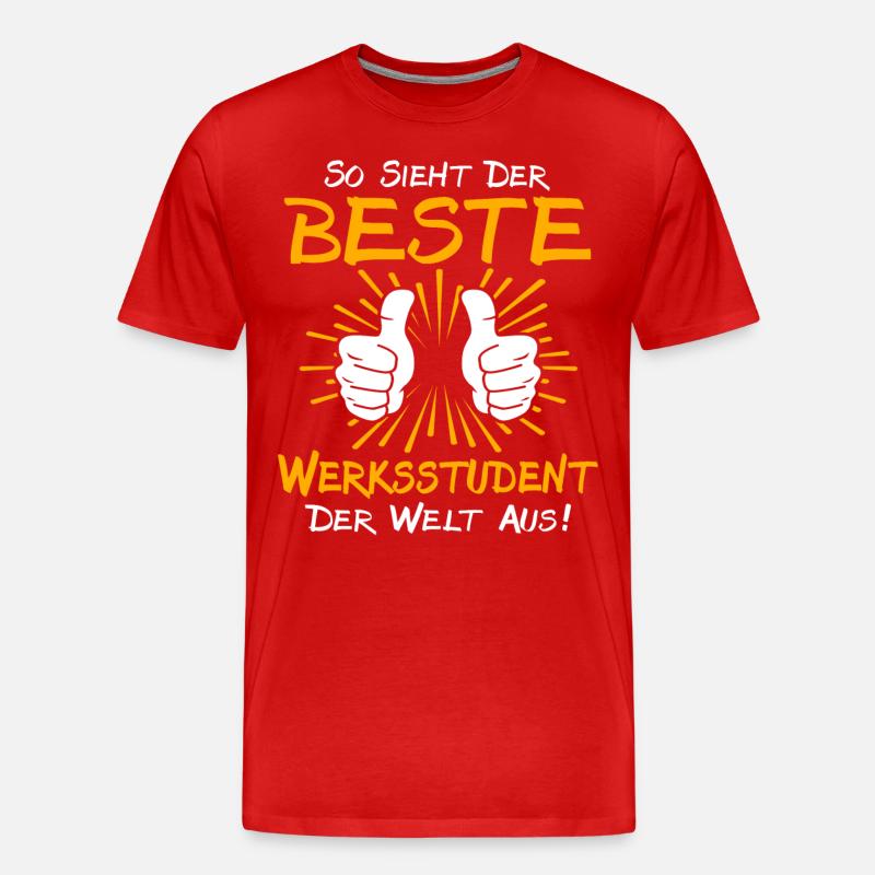 Werksstudent Geschenkidee - Männer Premium Bio T-Shirt - Rot