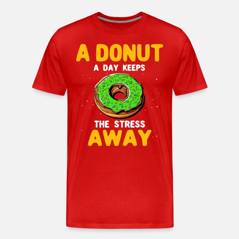 Donuts Doughnuts - Männer Premium Bio T-Shirt - Rot