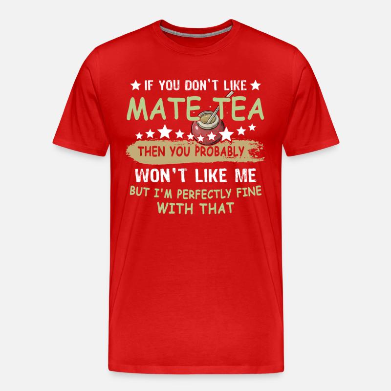 Mate Tee Geschenk Teetrinker - Männer Premium Bio T-Shirt - Rot